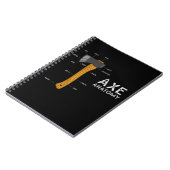 Axユーモアおもしろいハッチウッドワーキングの斧の投げ ノートブック (左側)