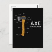 Axユーモアおもしろいハッチウッドワーキングの斧の投げ ポストカード (正面/裏面)