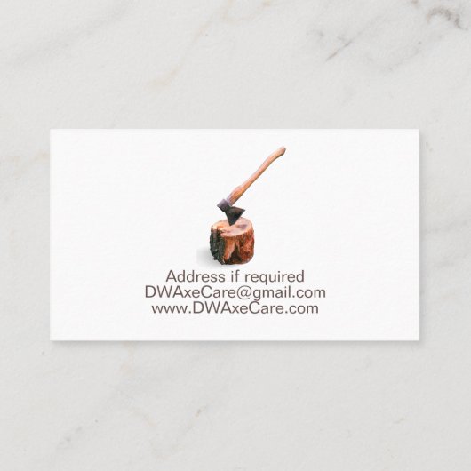 Ax修理の復元サプライ 名刺 (裏面)