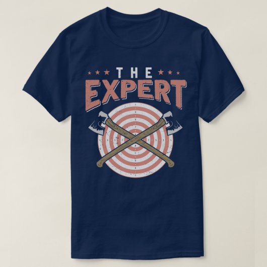 Ax投げおもしろい専門家ハチェットの木工士2 Tシャツ (デザイン正面)