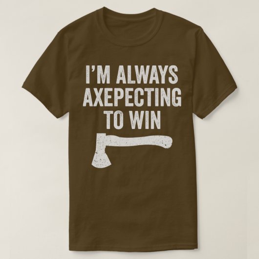 Ax投げおもしろい斧スローアパンプン軸外の勝利 Tシャツ (デザイン正面)