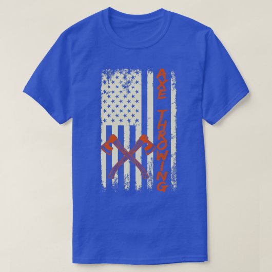 Ax投げアメリカ国旗の投げ軸クラシックT Tシャツ (デザイン正面)