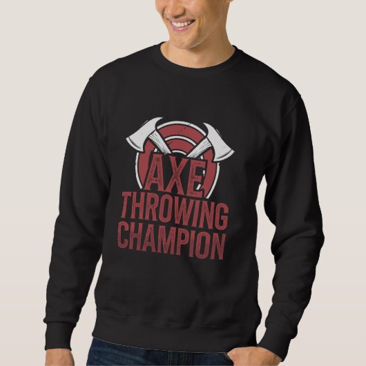 Ax投げターゲット練習LumberjackスポーツViki スウェットシャツ (正面)