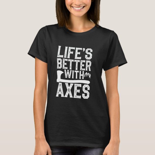 Ax投げターゲット練習LumberjackスポーツViki Tシャツ (正面)