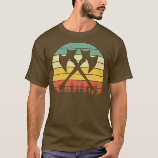 Ax投げヴィンテージレトロハチェットホビーギフトIde Tシャツ