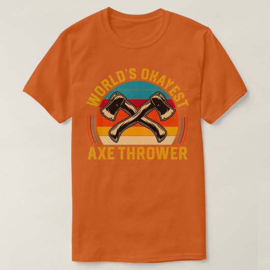 ax投げ世界で最も面白いaxスロワー tシャツ (デザイン正面)