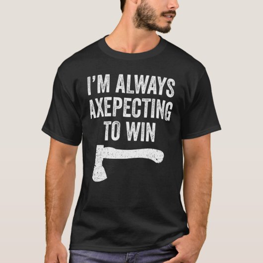 Ax投げ斧スローアパンプンの軸外の勝利 Tシャツ (正面)