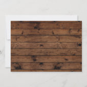 Ax投下誕生日フォトウッドランバージャックプレイド 招待状 (裏面)