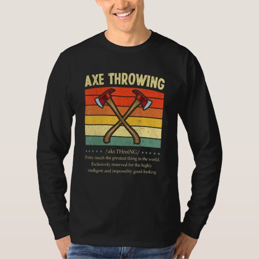 Ax投擲定義レトロハッチアックススロワーL Tシャツ (正面)