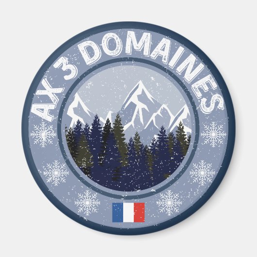 Ax 3 Domaines Station de ski マグネット (正面)