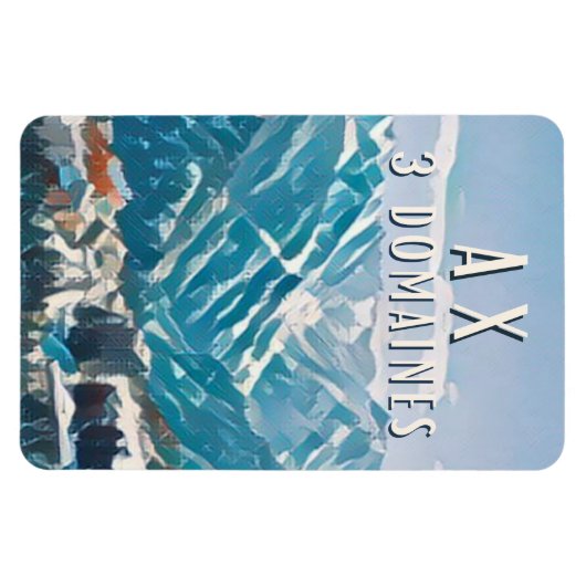 Ax 3 Domaines Station de ski マグネット (横)