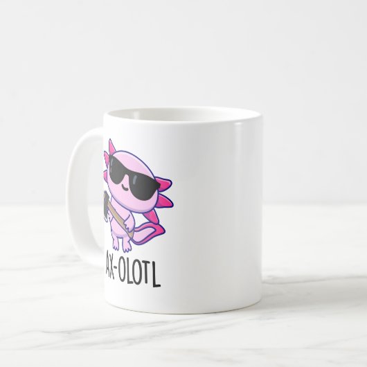 Ax-olotl動物おもしろいAxolotlプン コーヒーマグカップ (正面左)