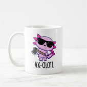 Ax-olotl動物おもしろいAxolotlプン コーヒーマグカップ (左)