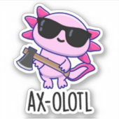 Ax-olotl動物おもしろいAxolotlプン シール (正面)