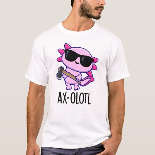 Ax-olotl動物おもしろいAxolotlプン Tシャツ (正面)