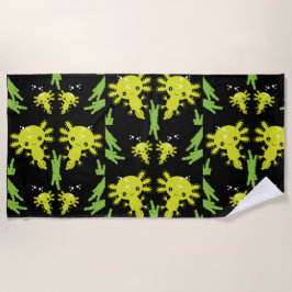 Axaotl Salamanderキッズギフト ビーチタオル