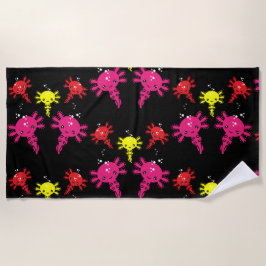 Axaotl Salamanderキッズギフト ビーチタオル