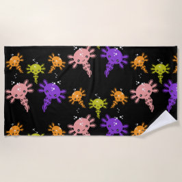 Axaotl Salamanderキッズギフト ビーチタオル