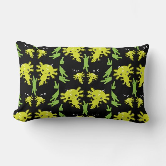 Axaotl Salamanderキッズギフト ランバークッション (正面)