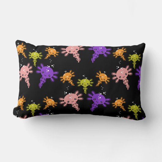 Axaotl Salamanderキッズギフト ランバークッション (正面)