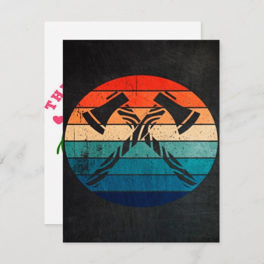 Axe Throwing Hatchet 招待状 (正面/裏面)