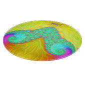 AXEL～3Dイエローグリーンピンクオリジナルデザイン カッティングボード (角)