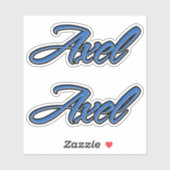 Axel Name blue Aufkleber Sticker Stickerset シール (シート)