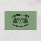 Axes and Fir Trees - Lumberjack 名刺 (正面)