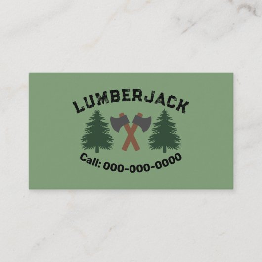 Axes and Fir Trees - Lumberjack 名刺 (正面)