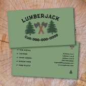 Axes and Fir Trees - Lumberjack 名刺