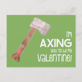 Axing You Valentinesユーモアのはがき ポストカード