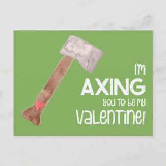 Axing You Valentinesユーモアのはがき ポストカード