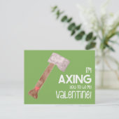 Axing You Valentinesユーモアのはがき ポストカード (スタンド正面)
