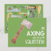Axing You Valentinesユーモアのはがき ポストカード (正面/裏面)