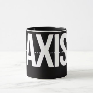 Axis Minimalist Black Mug – Clean Typography Motiv マグカップ
