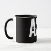 Axis Minimalist Black Mug – Clean Typography Motiv マグカップ (左)