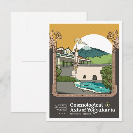Axis of Yogyakarta Indonesia Travel ポストカード (正面/裏面)
