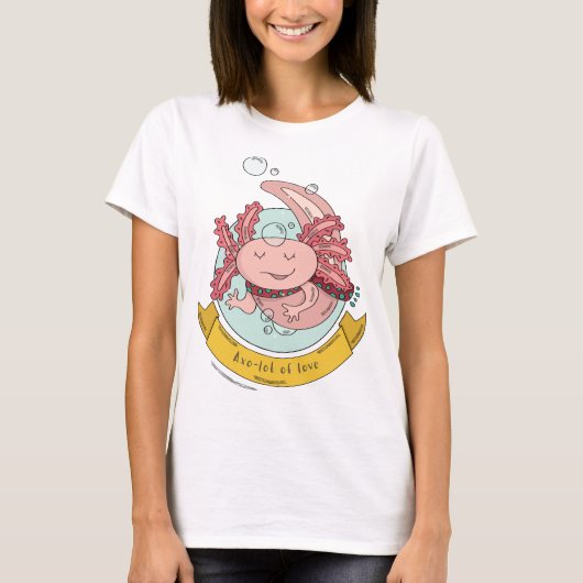 Axo-Lot Of Love - Cute Axolotl T-Shirt Tシャツ (正面)