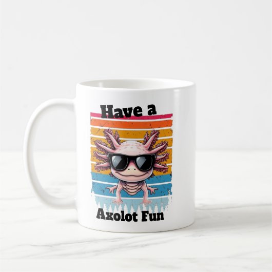 Axolot Of Fun Mug - Funny Axolotl Pun Coffee Cup コーヒーマグカップ (左)