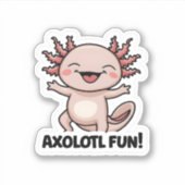 Axolotlおもしろいビニールステッカー シール (正面)
