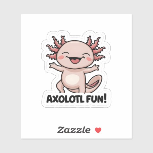 Axolotlおもしろいビニールステッカー シール (シート)