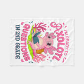 Axolotlおもしろい第2学年の問題領域の最初の日 フリースブランケット (正面(横))