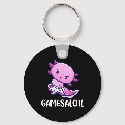 Axolotlかわいい遊のビデオゲーム キーホルダー (正面)