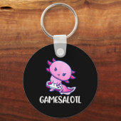Axolotlかわいい遊のビデオゲーム キーホルダー (正面)