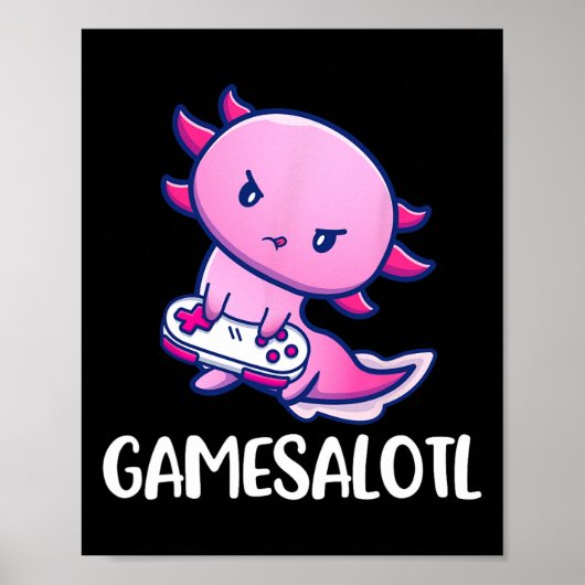 Axolotlかわいい遊のビデオゲーム ポスター (正面)