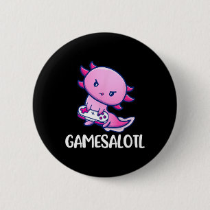 Axolotlかわいい遊のビデオゲーム 缶バッジ