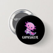 Axolotlかわいい遊のビデオゲーム 缶バッジ (正面&裏面)