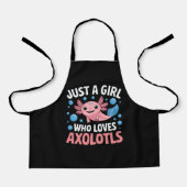 AxolotlかわいいAxolotlsを愛する女の子だけ エプロン (正面)