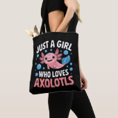 AxolotlかわいいAxolotlsを愛する女の子だけ トートバッグ (クローズアップ)