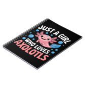 AxolotlかわいいAxolotlsを愛する女の子だけ ノートブック (左側)